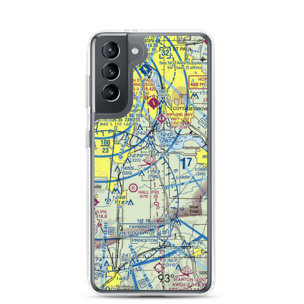 Turkey Track Airport (MY52) VFR Sectional Samsung Case Samsung Galaxy S21 model shown