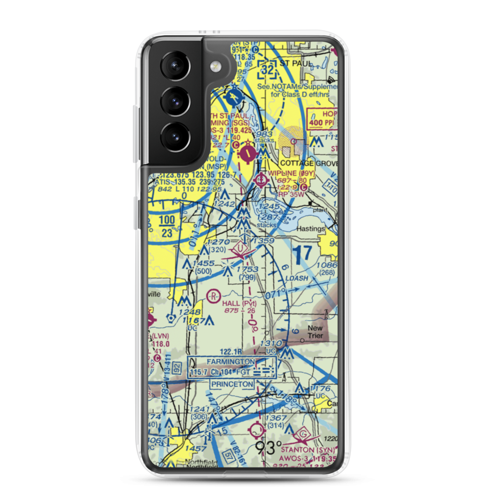 Turkey Track Airport (MY52) VFR Sectional Samsung Case Samsung Galaxy S21 Plus model shown