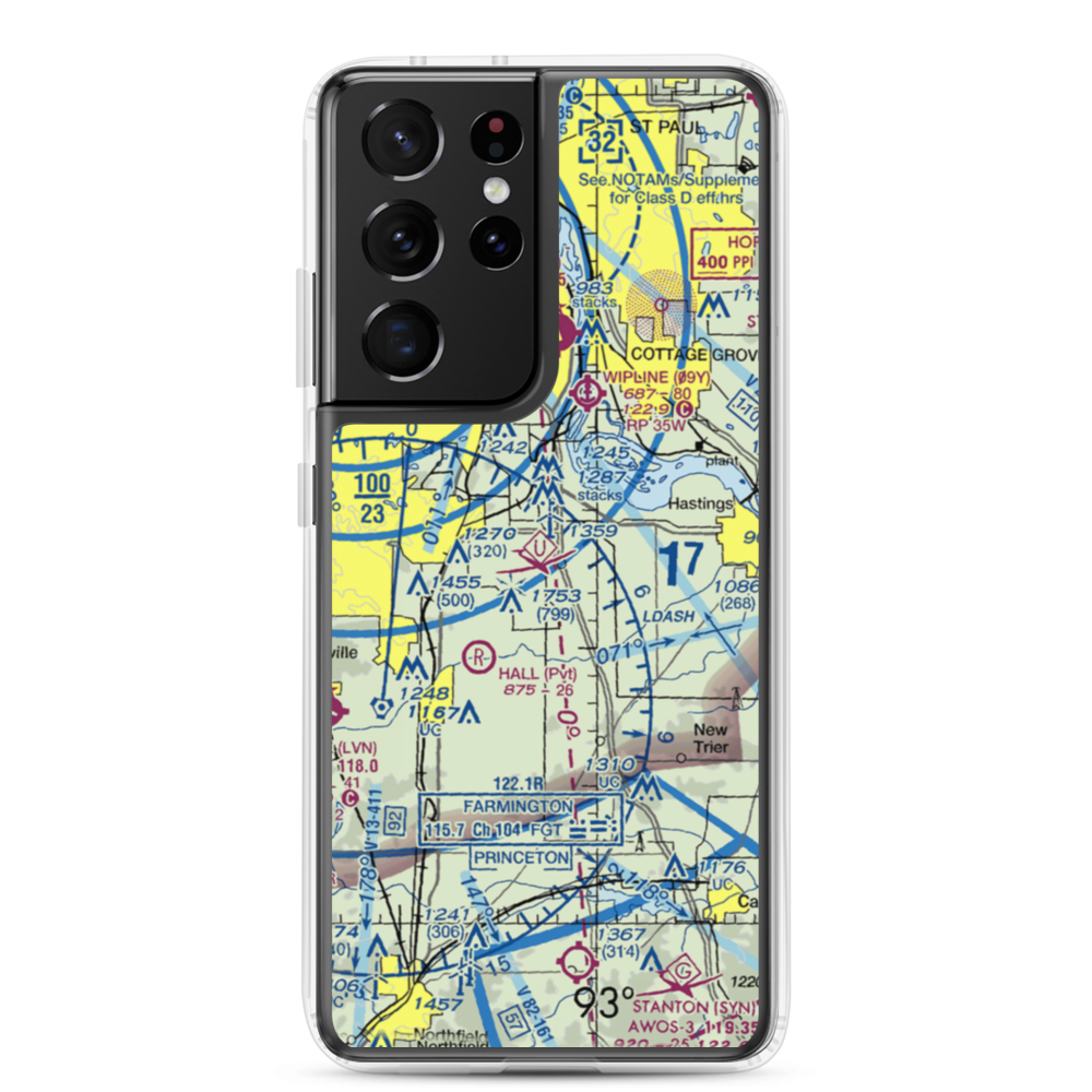 Turkey Track Airport (MY52) VFR Sectional Samsung Case Samsung Galaxy S21 Ultra model shown