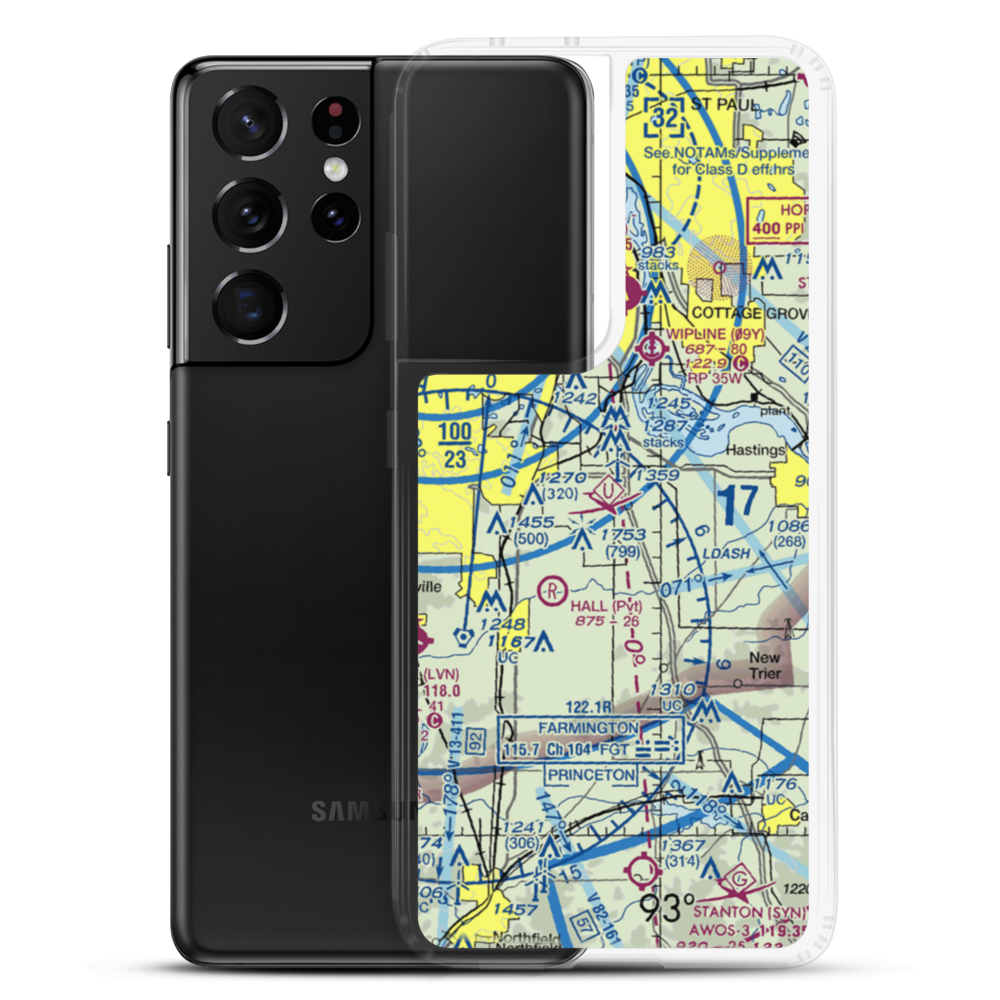 Turkey Track Airport (MY52) VFR Sectional Samsung Case Samsung Galaxy S21 Ultra model shown