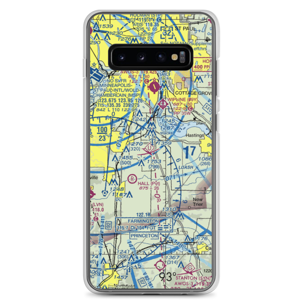 Turkey Track Airport (MY52) VFR Sectional Samsung Case Samsung Galaxy S10+ model shown