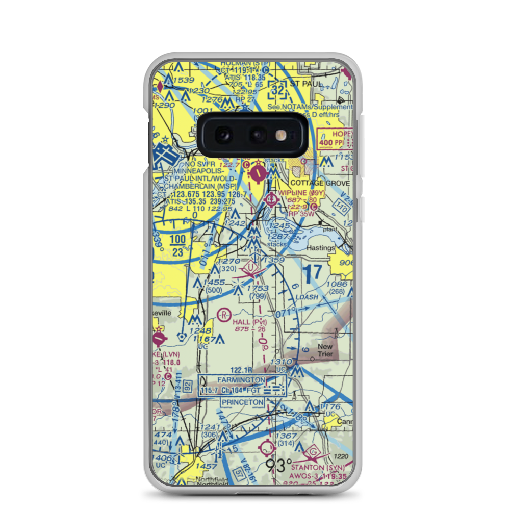 Turkey Track Airport (MY52) VFR Sectional Samsung Case Samsung Galaxy S10e model shown