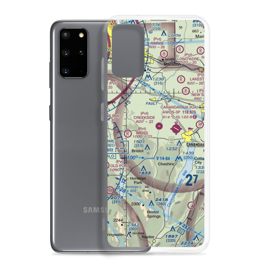 Turnbull Airport (48NY) VFR Sectional Samsung Case Samsung Galaxy S20 Plus model shown