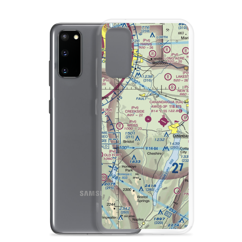 Turnbull Airport (48NY) VFR Sectional Samsung Case Samsung Galaxy S20 model shown