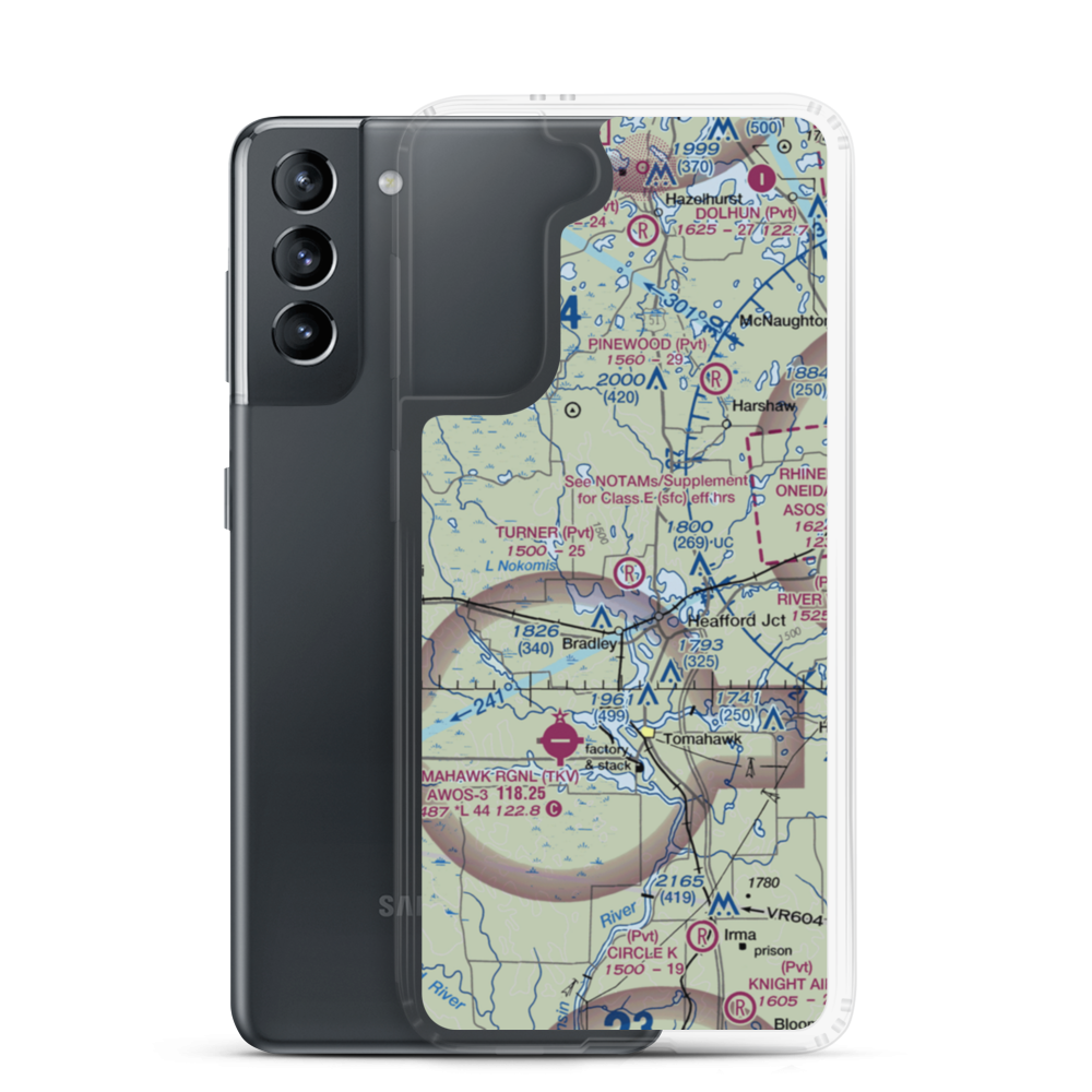 Turner Airport (4WI4) VFR Sectional Samsung Case Samsung Galaxy S21 model shown