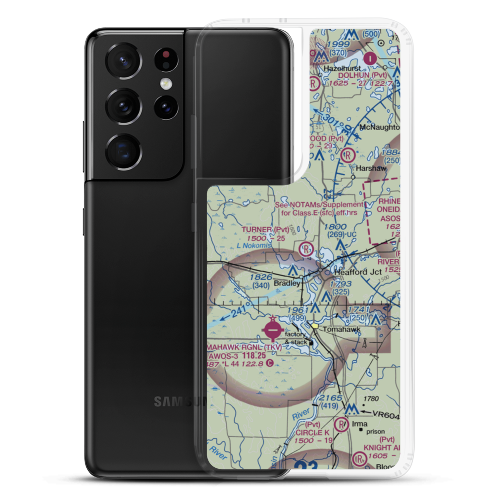 Turner Airport (4WI4) VFR Sectional Samsung Case Samsung Galaxy S21 Ultra model shown