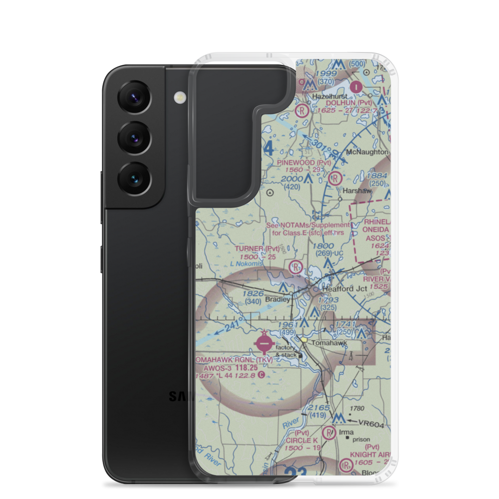 Turner Airport (4WI4) VFR Sectional Samsung Case Samsung Galaxy S22 model shown