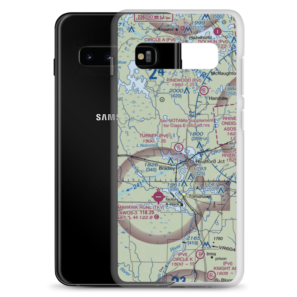 Turner Airport (4WI4) VFR Sectional Samsung Case Samsung Galaxy S10+ model shown