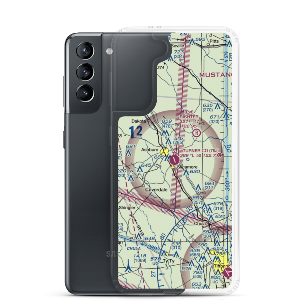 Turner County Airport (75J) VFR Sectional Samsung Case Samsung Galaxy S21 model shown