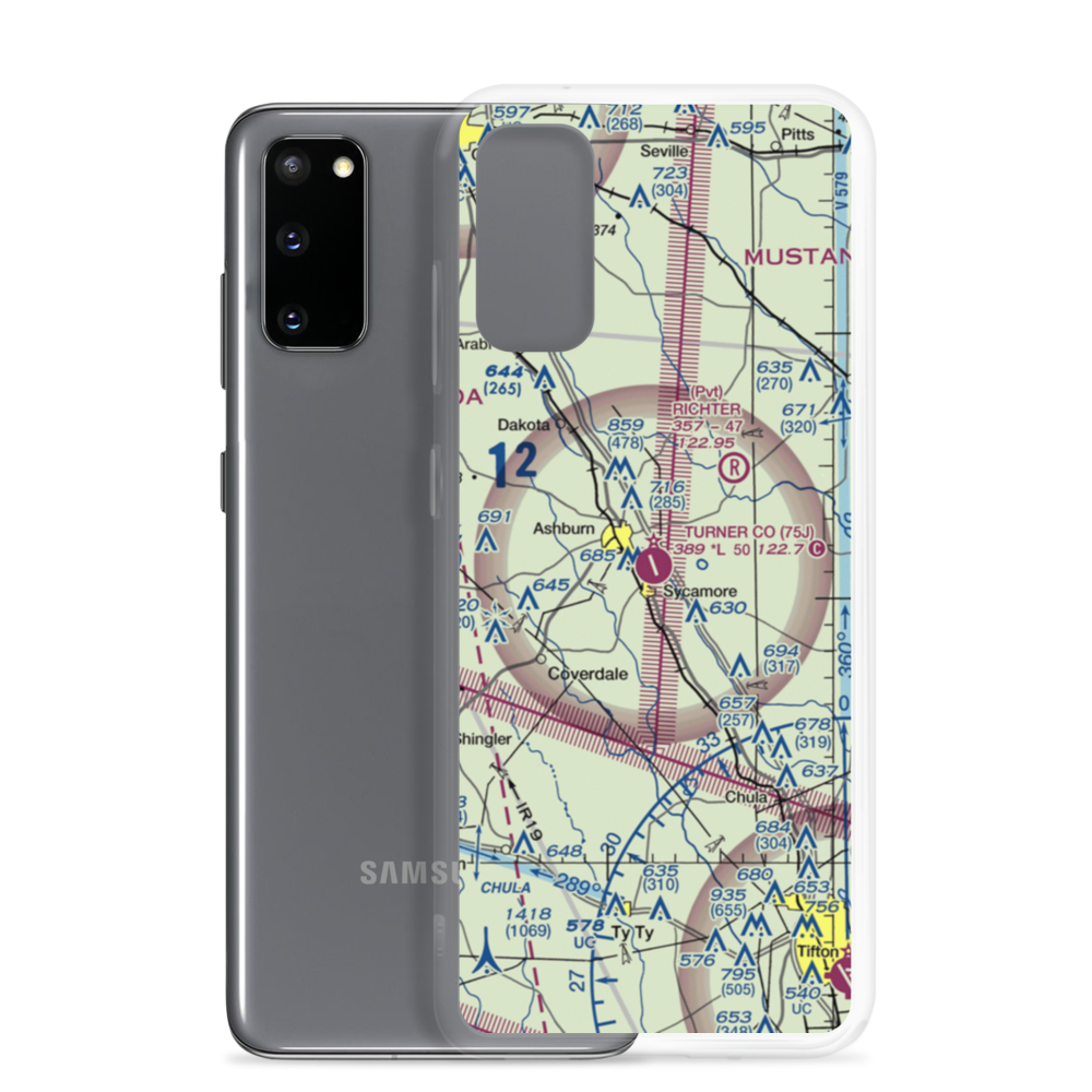 Turner County Airport (75J) VFR Sectional Samsung Case Samsung Galaxy S20 model shown
