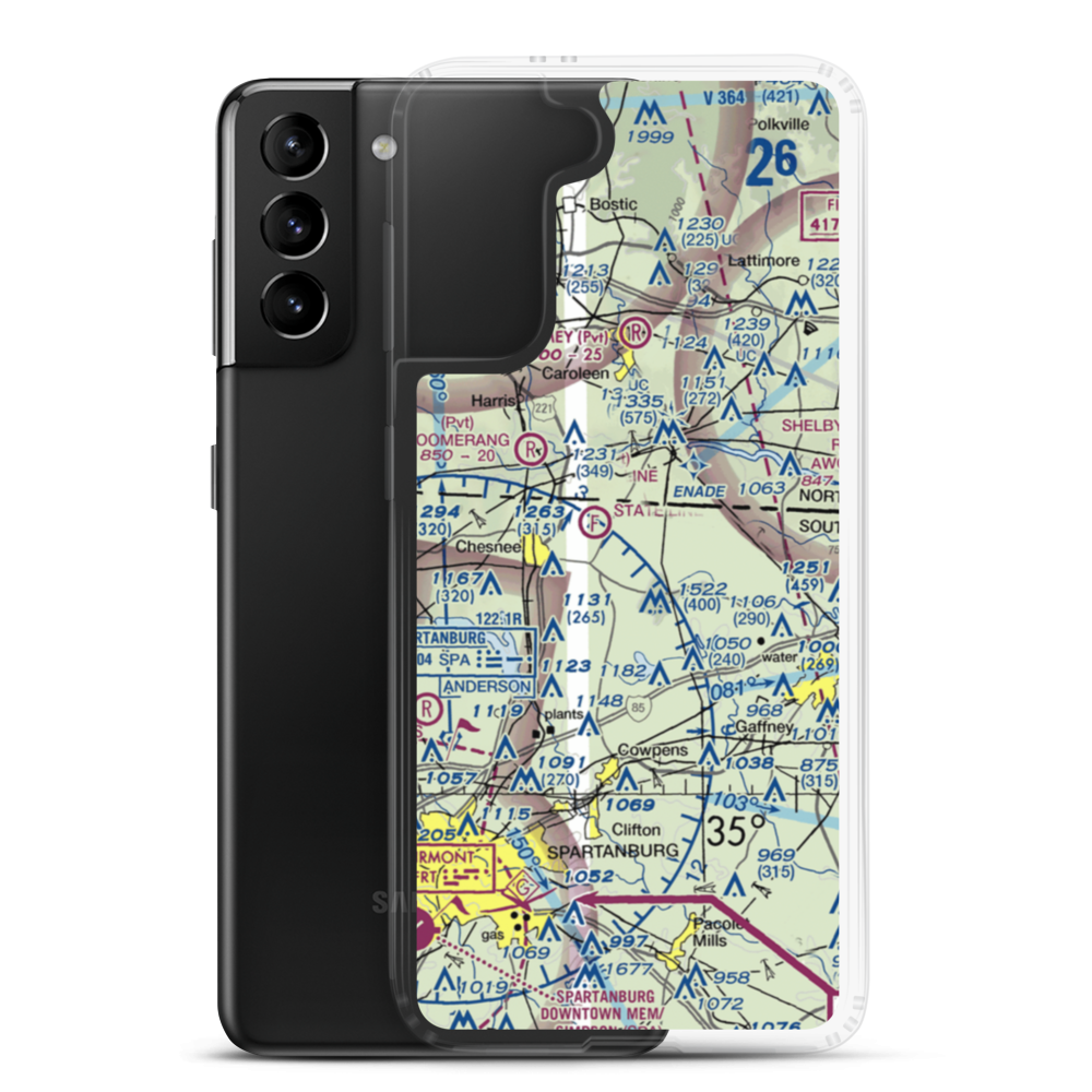 Turner Field (SC88) VFR Sectional Samsung Case Samsung Galaxy S21 Plus model shown