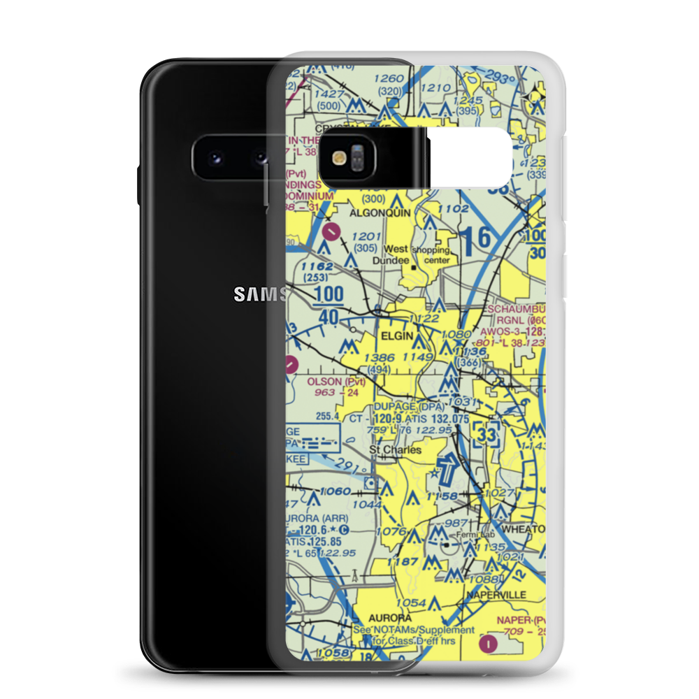Turner Seaplane Base (IS23) VFR Sectional Samsung Case Samsung Galaxy S10 model shown