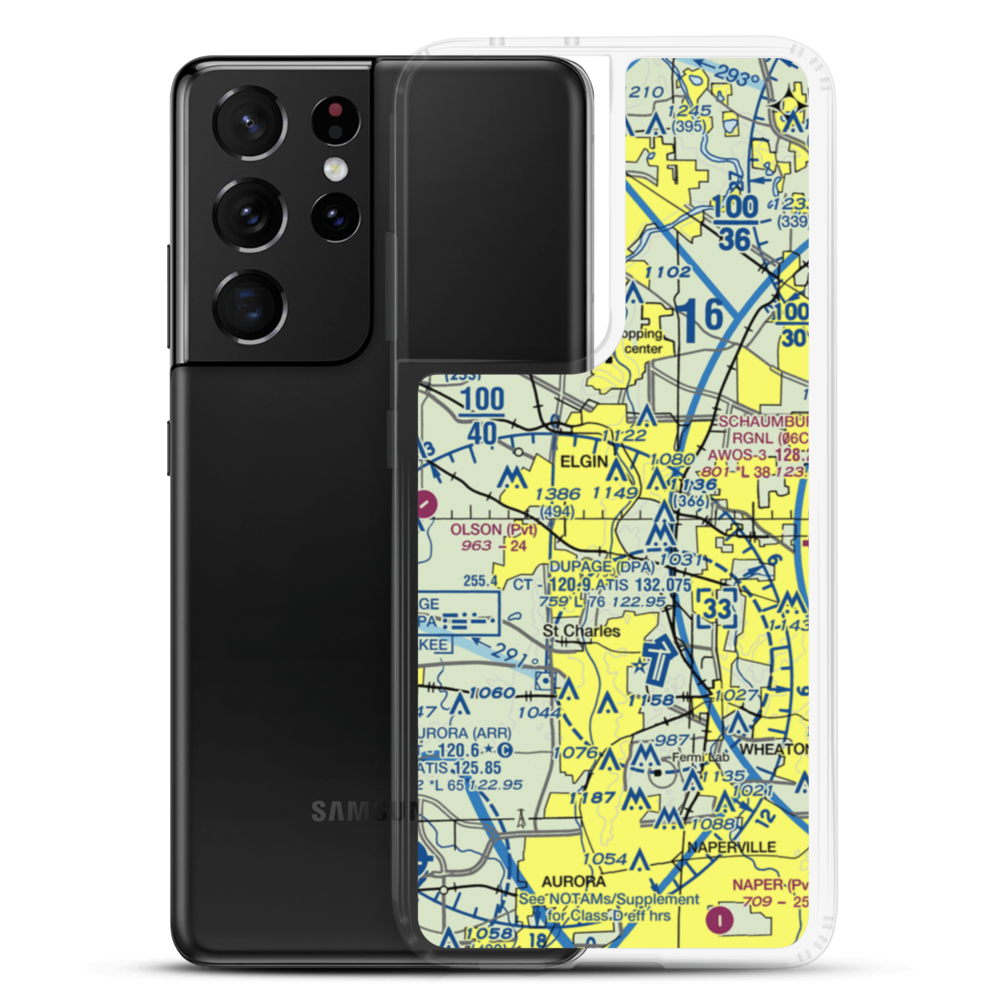 Turner Seaplane Base (IS23) VFR Sectional Samsung Case Samsung Galaxy S21 Ultra model shown