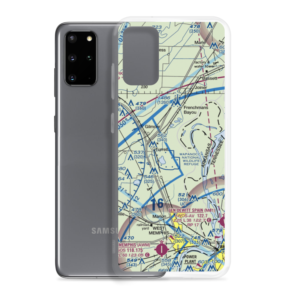 Turrell Flying Service Airport (5AR2) VFR Sectional Samsung Case Samsung Galaxy S20 Plus model shown