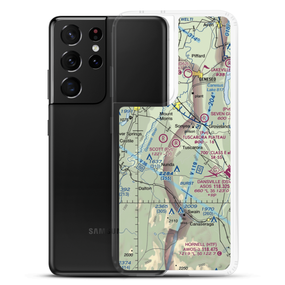 Tuscarora Plateau Airport (3NK6) VFR Sectional Samsung Case Samsung Galaxy S21 Ultra model shown
