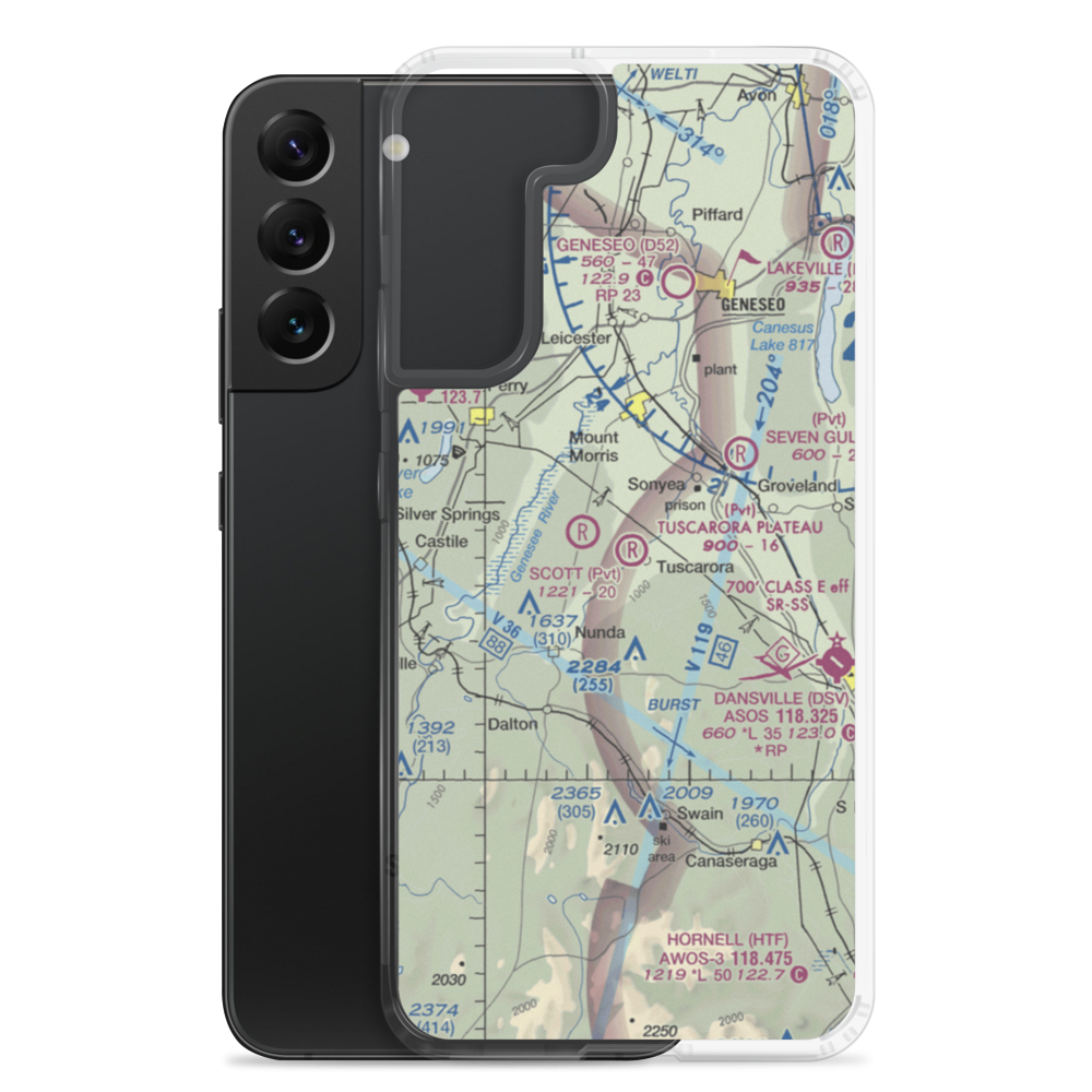 Tuscarora Plateau Airport (3NK6) VFR Sectional Samsung Case Samsung Galaxy S22 Plus model shown