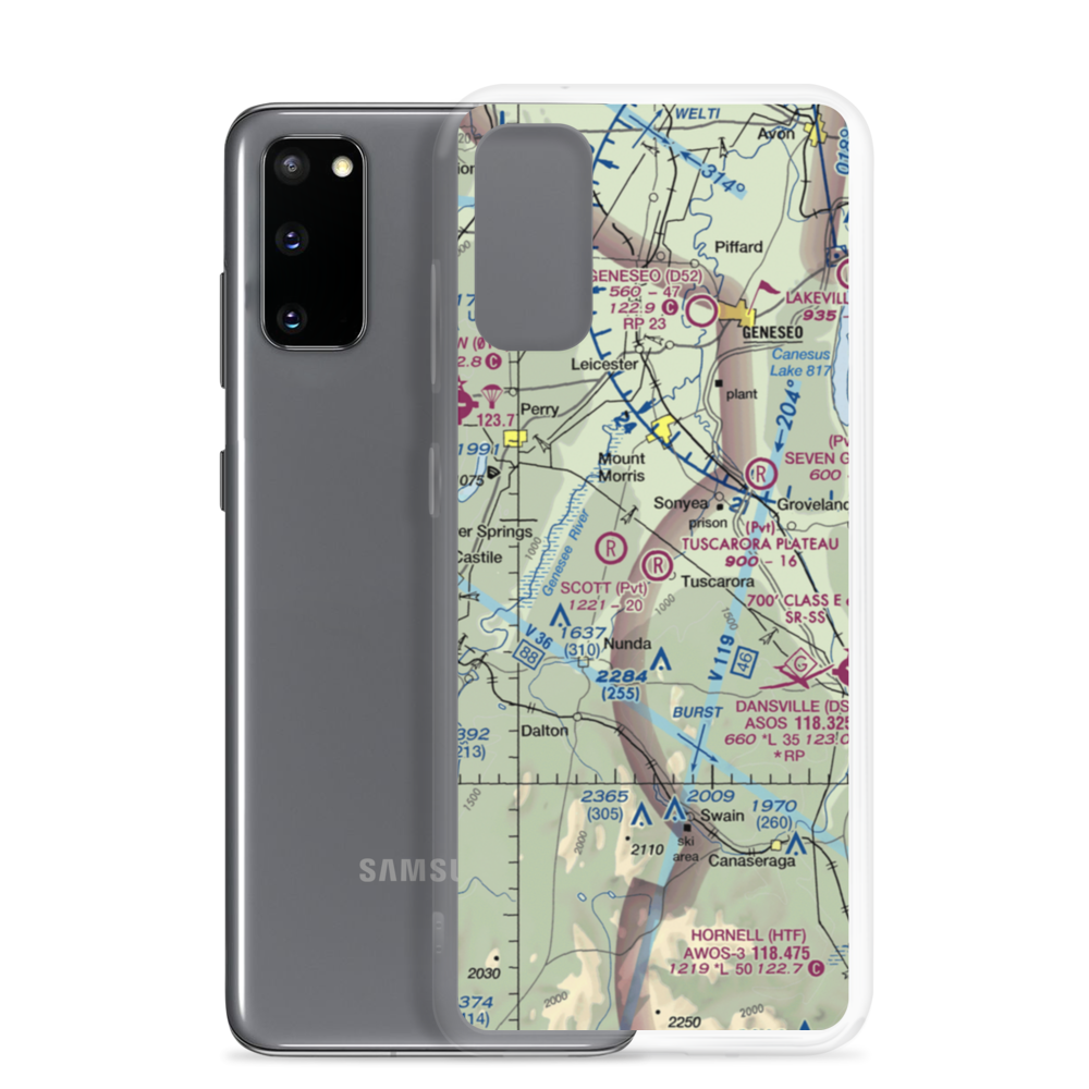 Tuscarora Plateau Airport (3NK6) VFR Sectional Samsung Case Samsung Galaxy S20 model shown