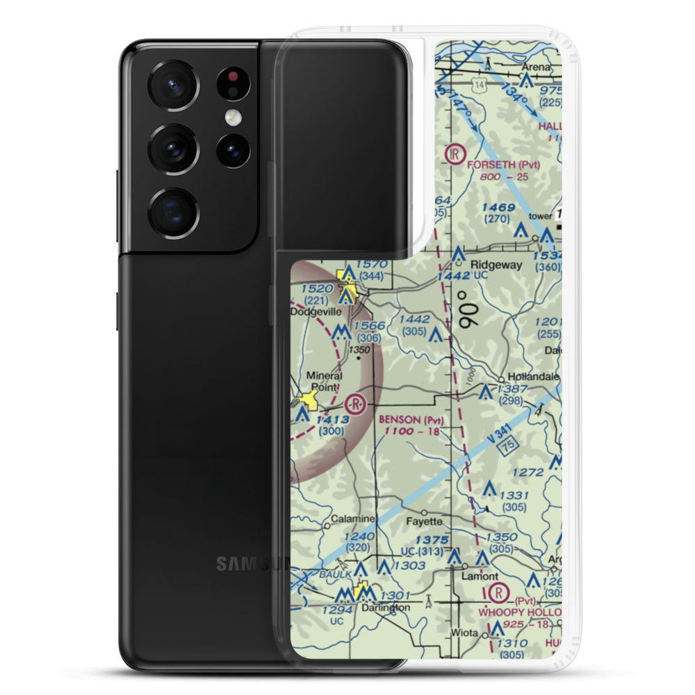 Tuschen Airport (89WI) VFR Sectional Samsung Case Samsung Galaxy S21 Ultra model shown