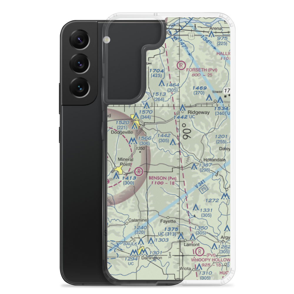 Tuschen Airport (89WI) VFR Sectional Samsung Case Samsung Galaxy S22 Plus model shown