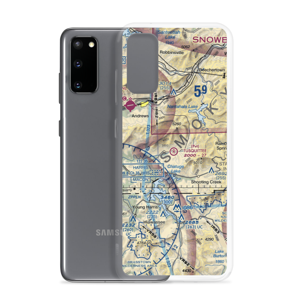 Tusquittee Landing Airport (NC08) VFR Sectional Samsung Case Samsung Galaxy S20 model shown