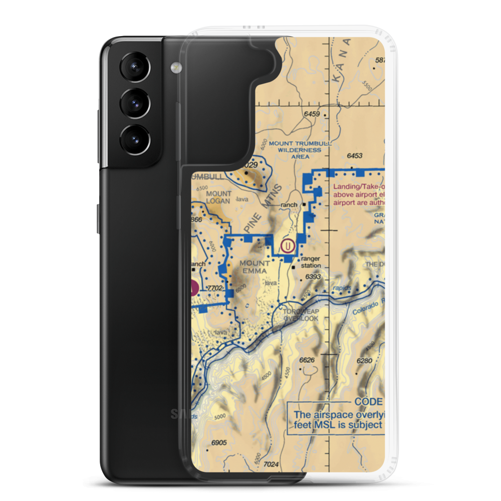 Tuweep Airport (L50) VFR Sectional Samsung Case Samsung Galaxy S21 Plus model shown
