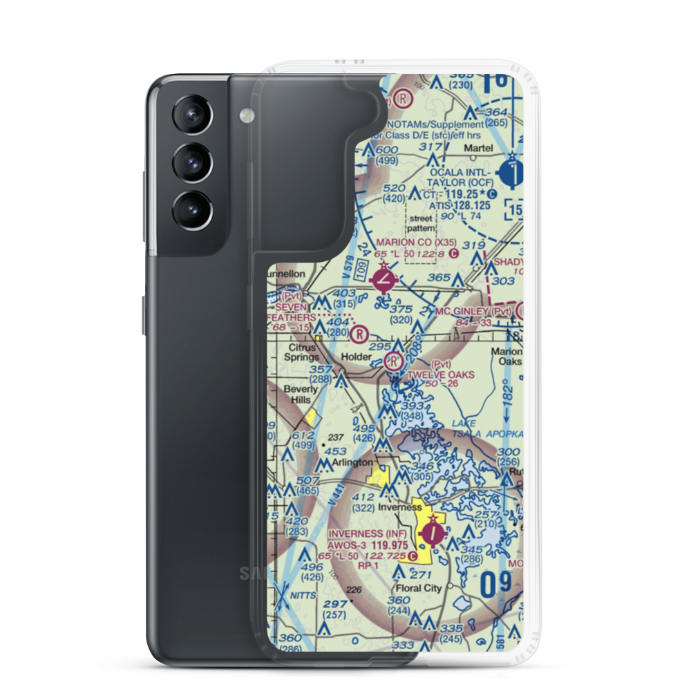 Twelve Oaks Airport (5FL7) VFR Sectional Samsung Case Samsung Galaxy S21 model shown