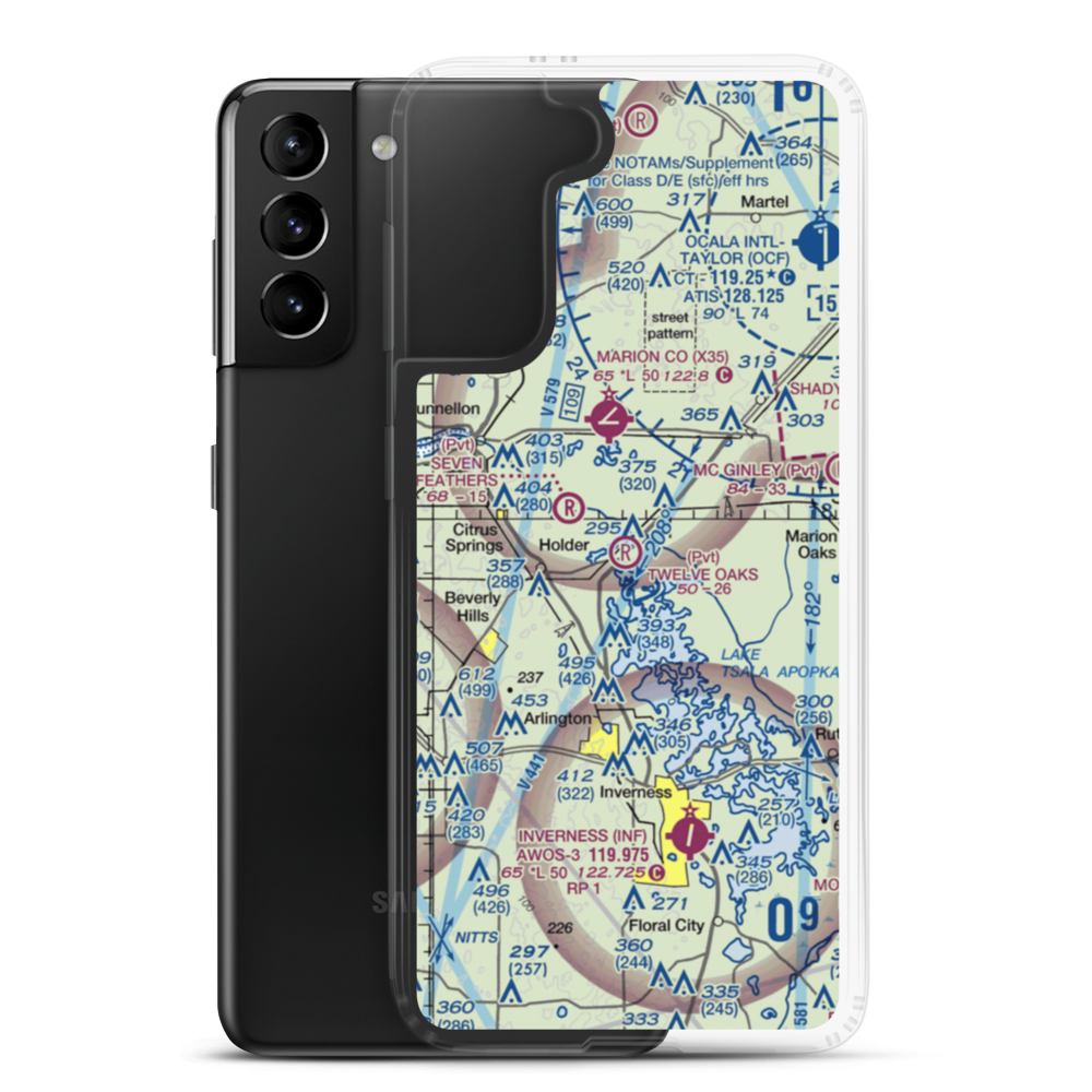 Twelve Oaks Airport (5FL7) VFR Sectional Samsung Case Samsung Galaxy S21 Plus model shown