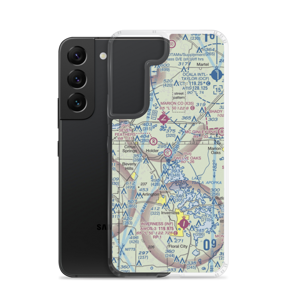 Twelve Oaks Airport (5FL7) VFR Sectional Samsung Case Samsung Galaxy S22 model shown