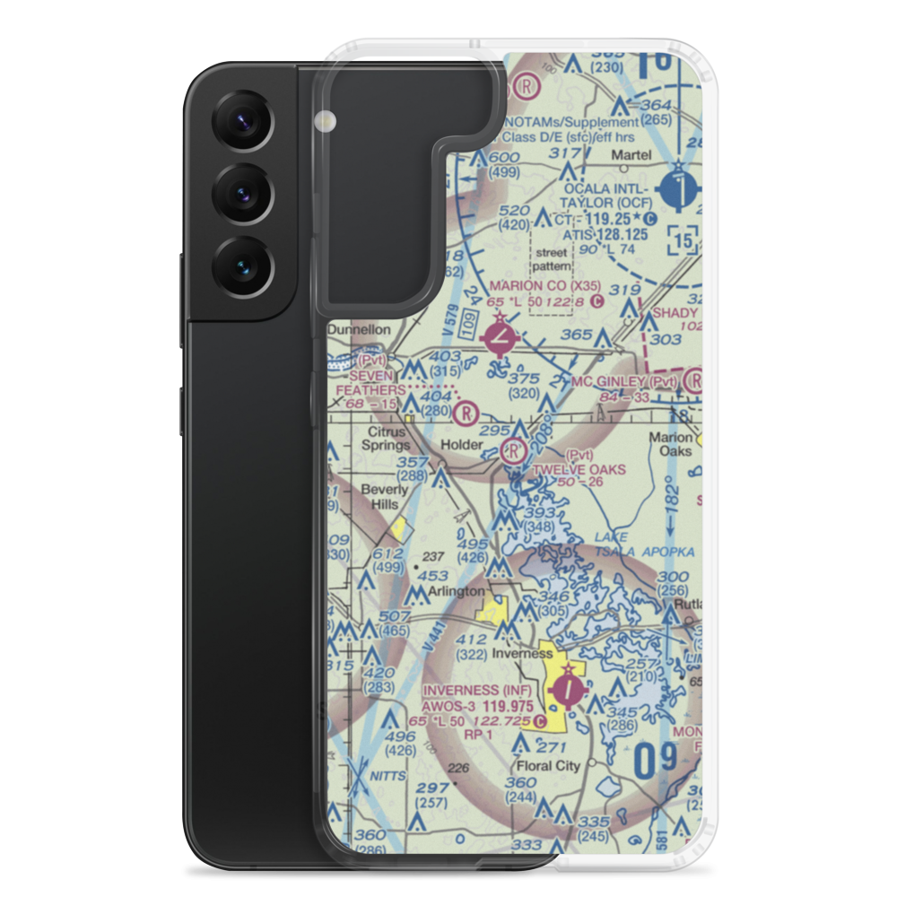 Twelve Oaks Airport (5FL7) VFR Sectional Samsung Case Samsung Galaxy S22 Plus model shown