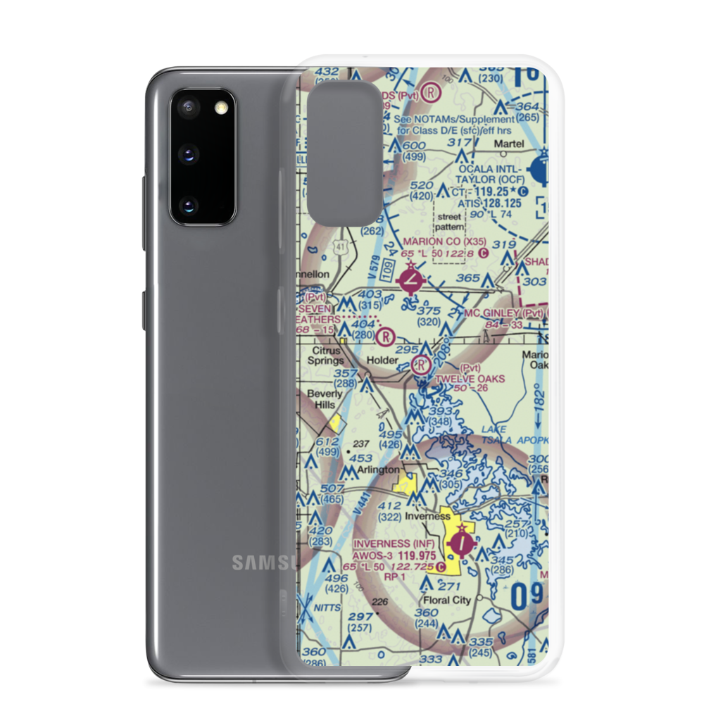 Twelve Oaks Airport (5FL7) VFR Sectional Samsung Case Samsung Galaxy S20 model shown