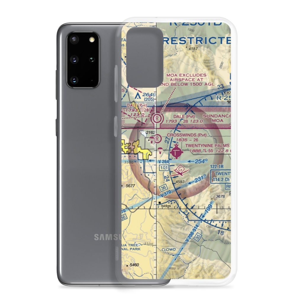 Twentynine Palms Airport (TNP) VFR Sectional Samsung Case Samsung Galaxy S20 Plus model shown