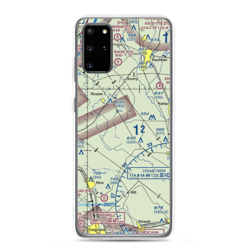 Twin Acres Airport (9TE0) VFR Sectional Samsung Case Samsung Galaxy S20 Plus model shown