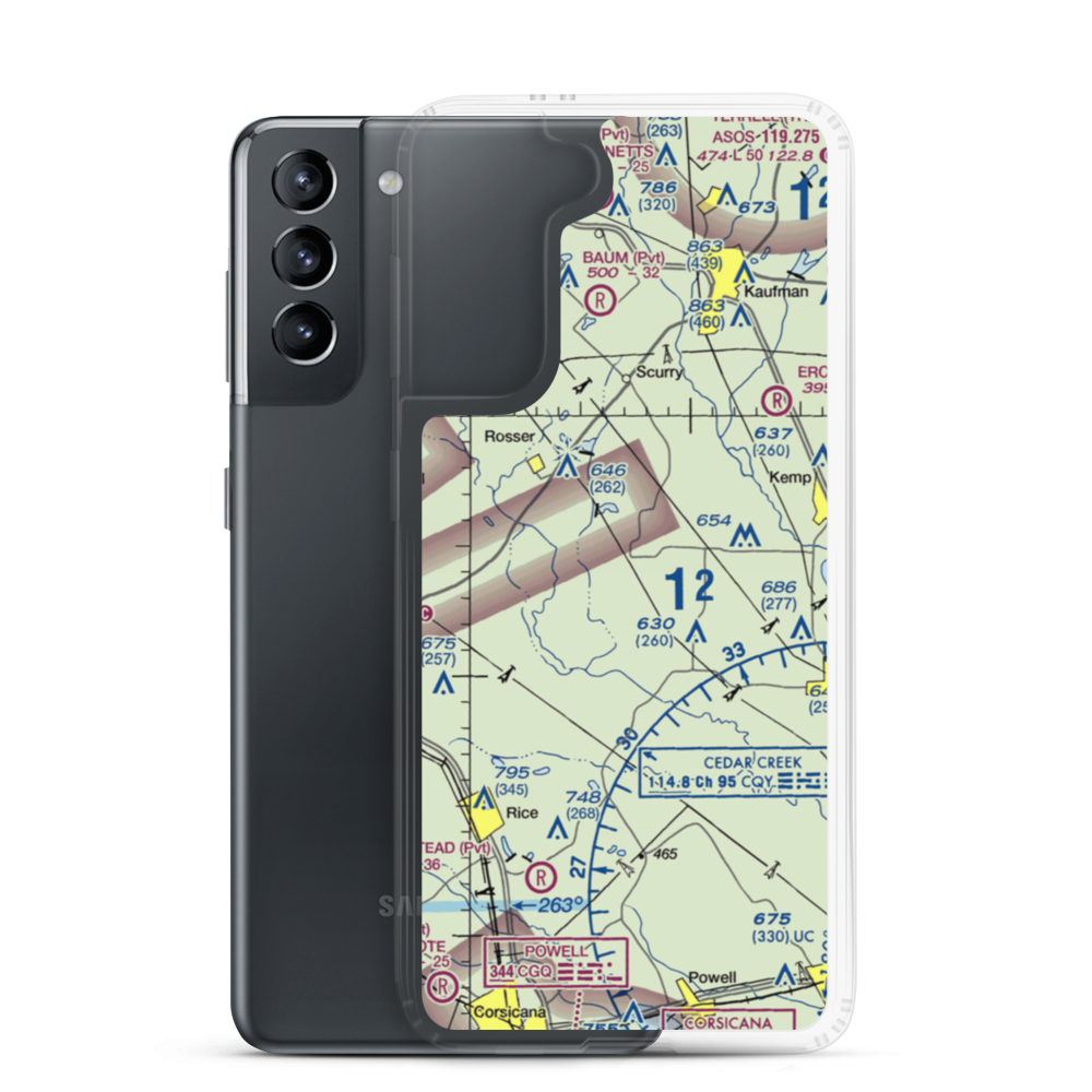 Twin Acres Airport (9TE0) VFR Sectional Samsung Case Samsung Galaxy S21 model shown
