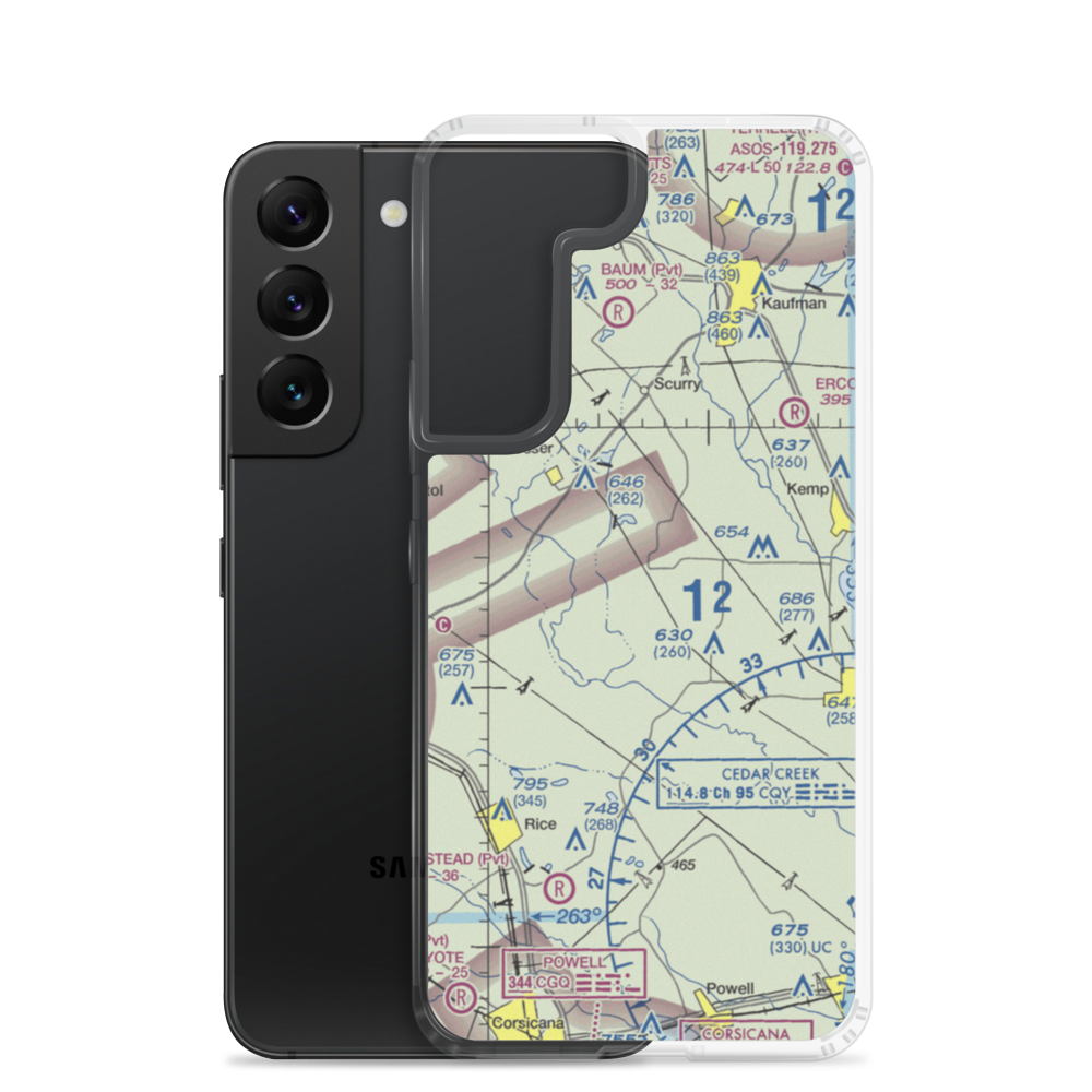 Twin Acres Airport (9TE0) VFR Sectional Samsung Case Samsung Galaxy S22 model shown