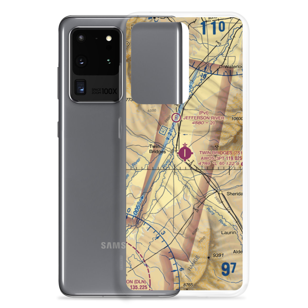 Twin Bridges Airport (7S1) VFR Sectional Samsung Case Samsung Galaxy S20 Ultra model shown