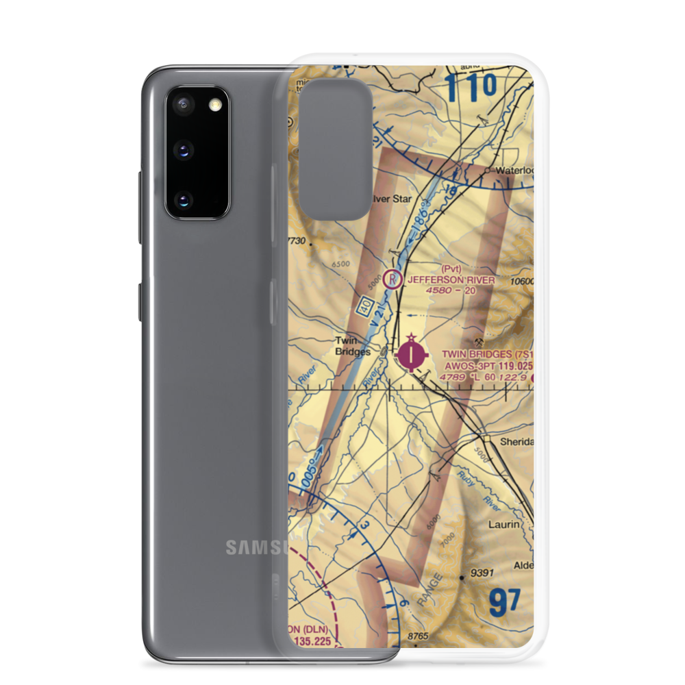 Twin Bridges Airport (7S1) VFR Sectional Samsung Case Samsung Galaxy S20 model shown