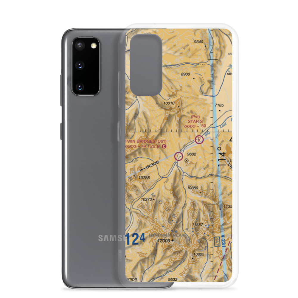 Twin Bridges Airport (U61) VFR Sectional Samsung Case Samsung Galaxy S20 model shown