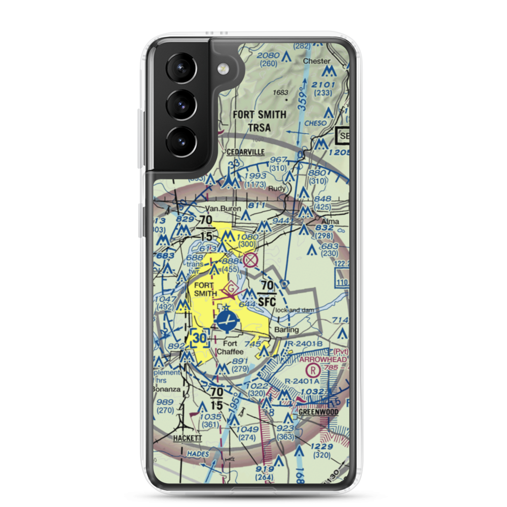 Twin Cities Airport (39AR) VFR Sectional Samsung Case Samsung Galaxy S21 Plus model shown