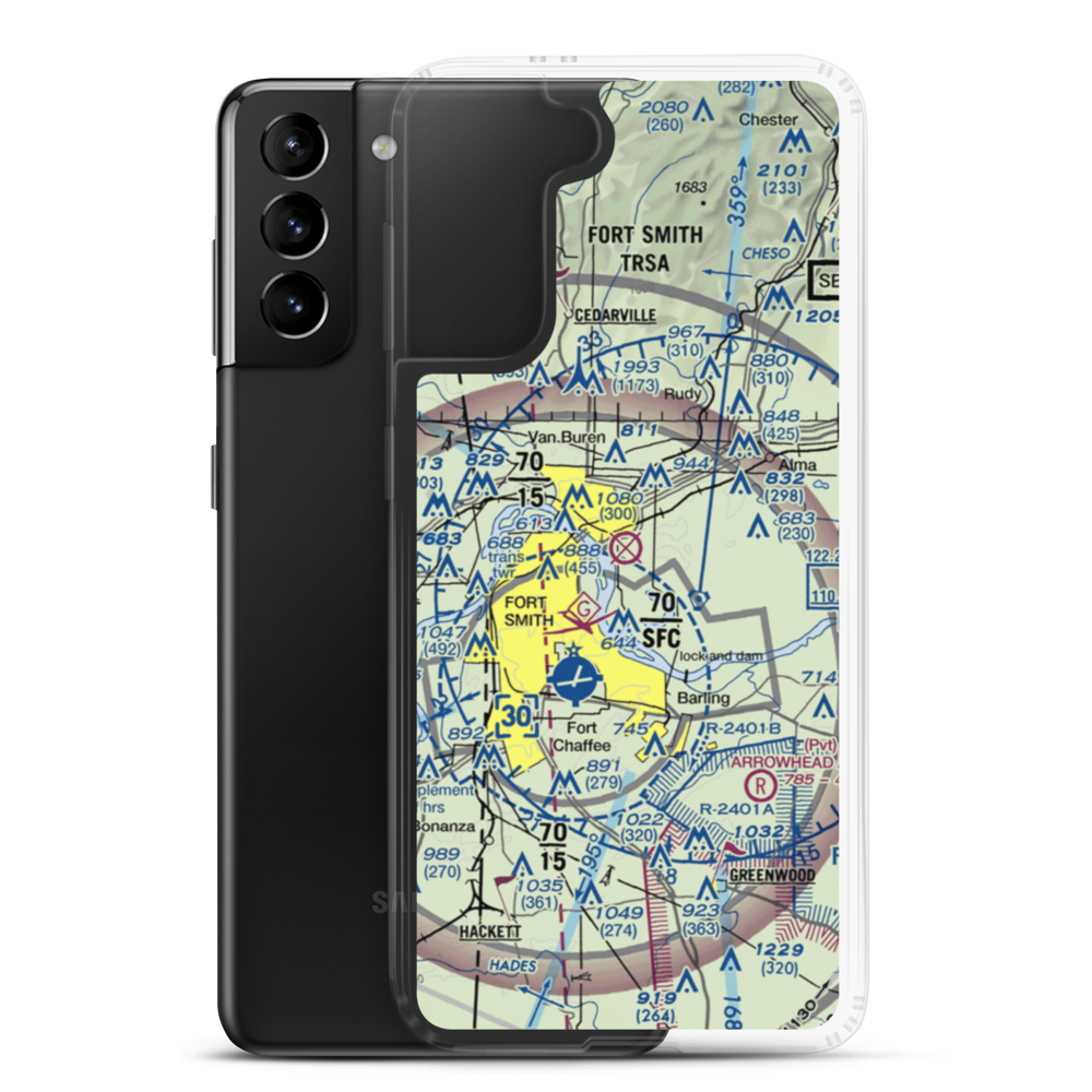 Twin Cities Airport (39AR) VFR Sectional Samsung Case Samsung Galaxy S21 Plus model shown