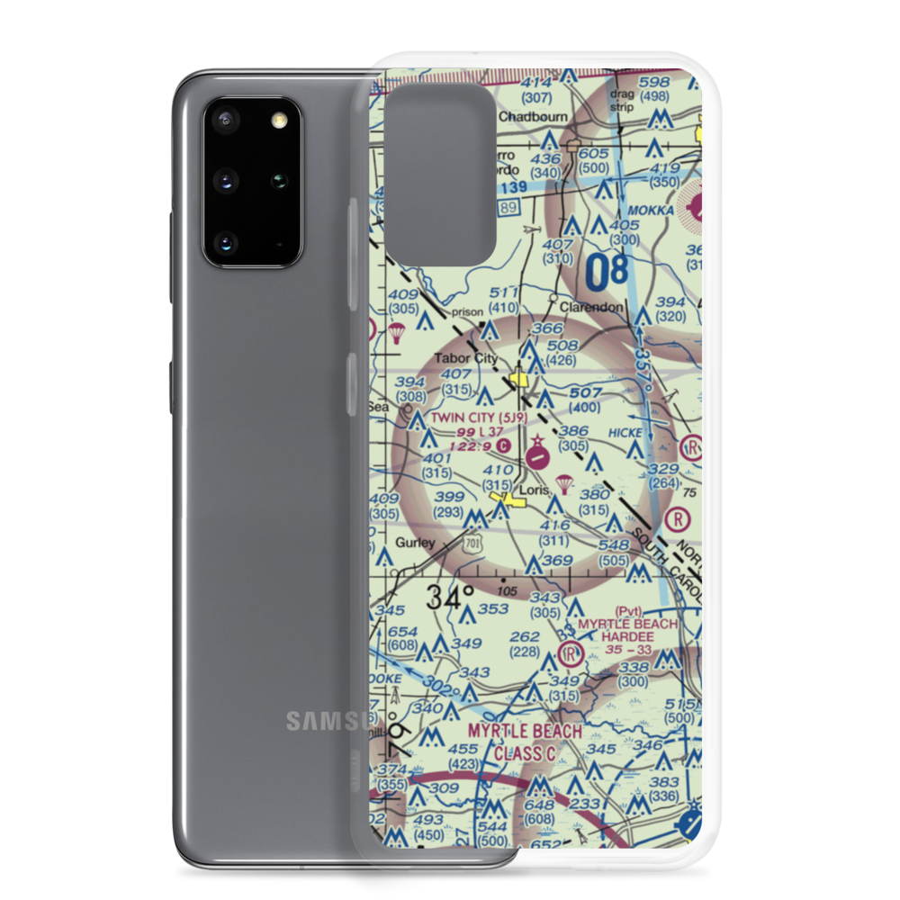 Twin City Airport (5J9) VFR Sectional Samsung Case Samsung Galaxy S20 Plus model shown