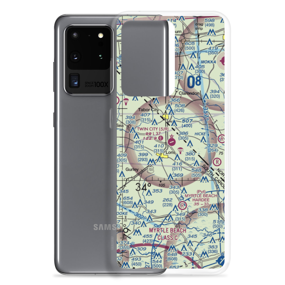 Twin City Airport (5J9) VFR Sectional Samsung Case Samsung Galaxy S20 Ultra model shown