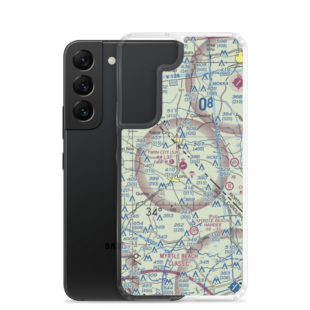 Twin City Airport (5J9) VFR Sectional Samsung Case Samsung Galaxy S22 model shown