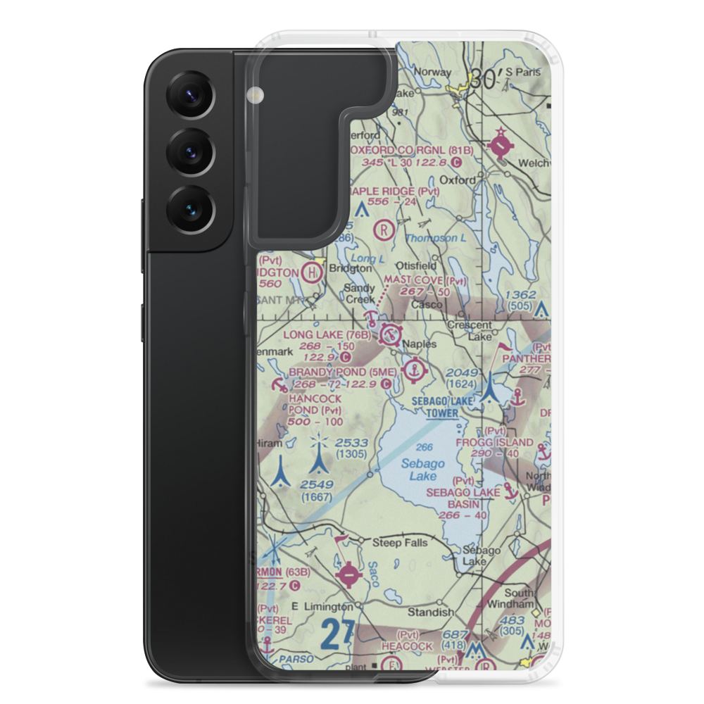 Twin Eagles Airport (71ME) VFR Sectional Samsung Case Samsung Galaxy S22 Plus model shown