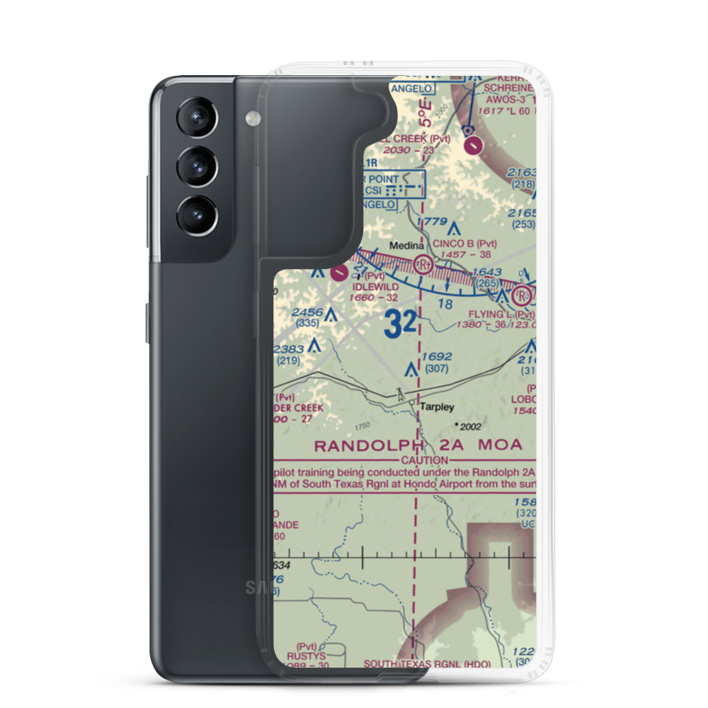 Twin Falls Ranch Airport (US-0144) VFR Sectional Samsung Case Samsung Galaxy S21 model shown