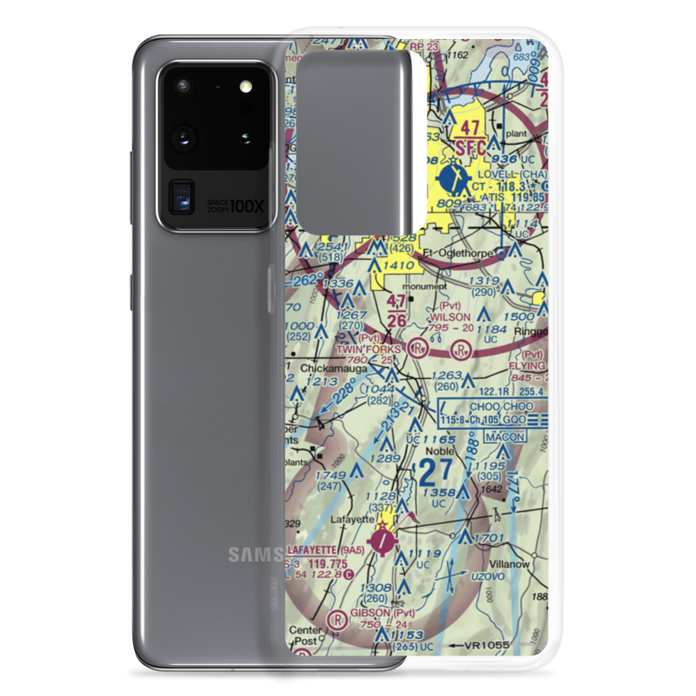 Twin Forks Airport (GA77) VFR Sectional Samsung Case Samsung Galaxy S20 Ultra model shown