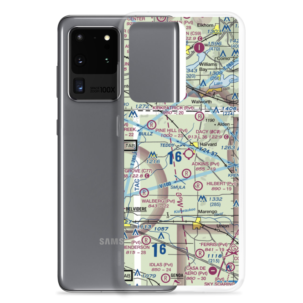 Twin Gardens Airport (8IL1) VFR Sectional Samsung Case Samsung Galaxy S20 Ultra model shown