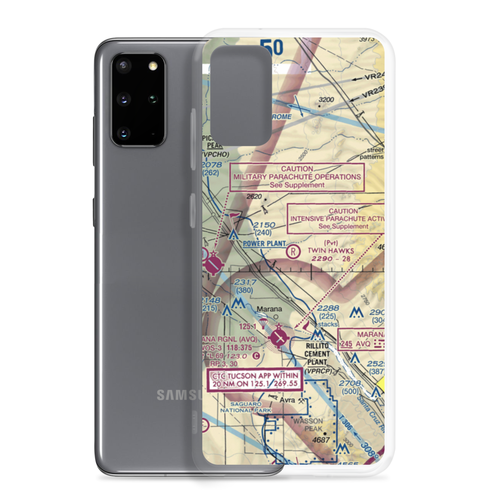 Twin Hawks Airpark (AZ63) VFR Sectional Samsung Case Samsung Galaxy S20 Plus model shown