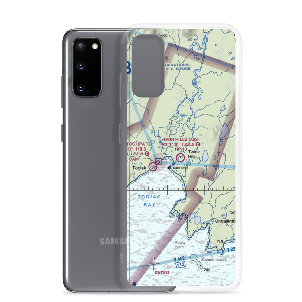 Twin Hills Airport (A63) VFR Sectional Samsung Case Samsung Galaxy S20 model shown