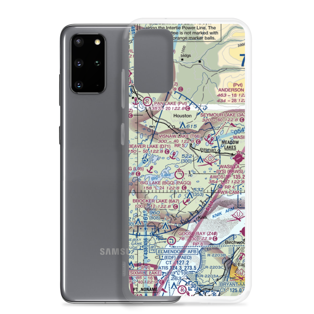 Twin Lake Airport (AK95) VFR Sectional Samsung Case Samsung Galaxy S20 Plus model shown