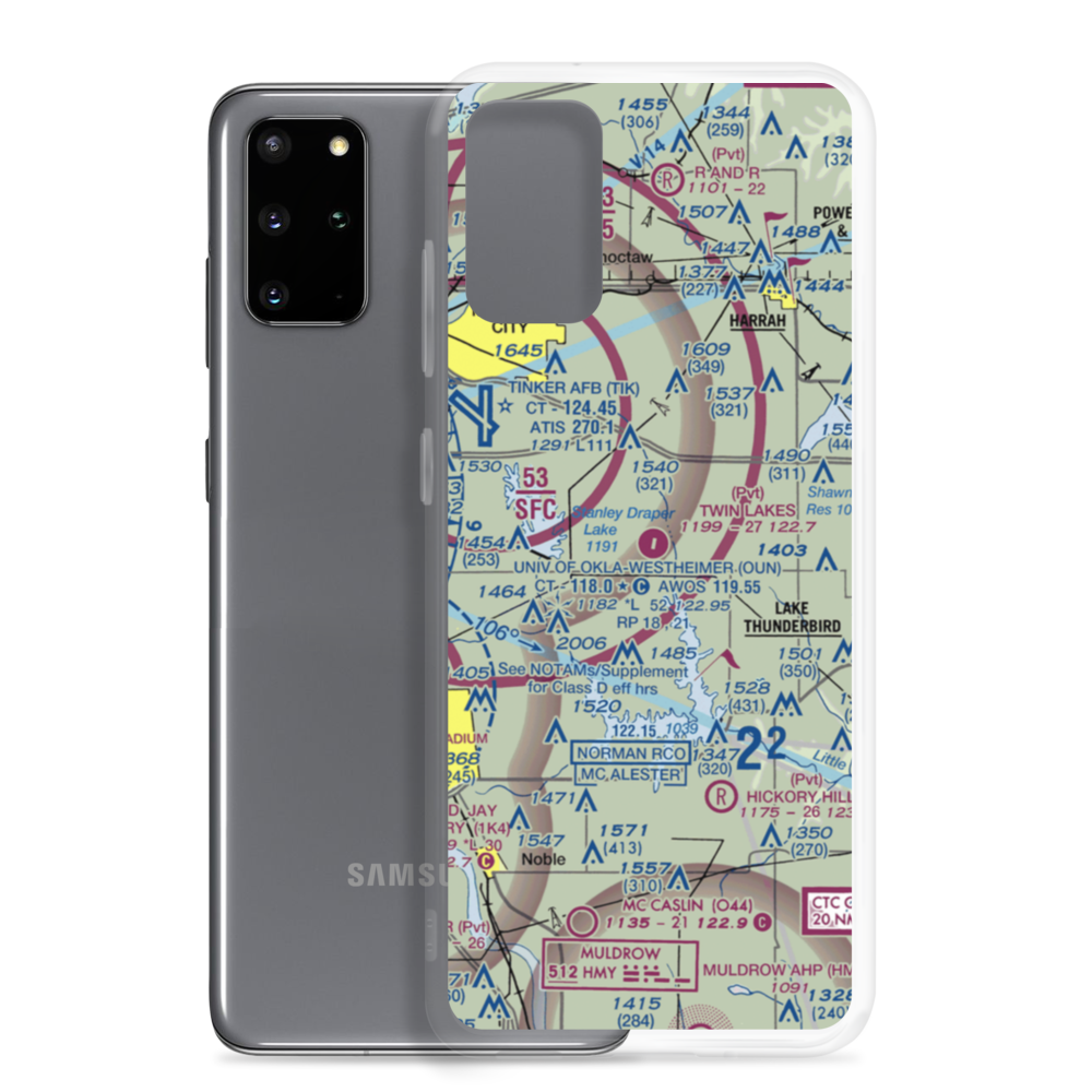 Twin Lakes Airport (2OK2) VFR Sectional Samsung Case Samsung Galaxy S20 Plus model shown